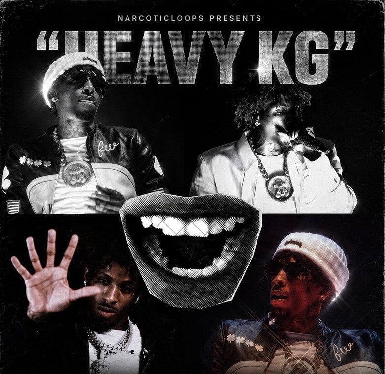 Promotional image for 'Heavy KG Loop Kit' inspired by NBA Youngboy, featuring a collage of images with text and logos.