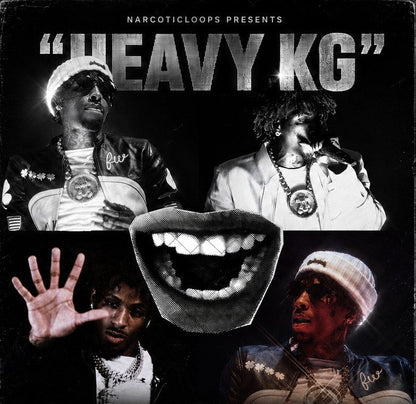 Promotional image for 'Heavy KG Loop Kit' inspired by NBA Youngboy, featuring a collage of images with text and logos.